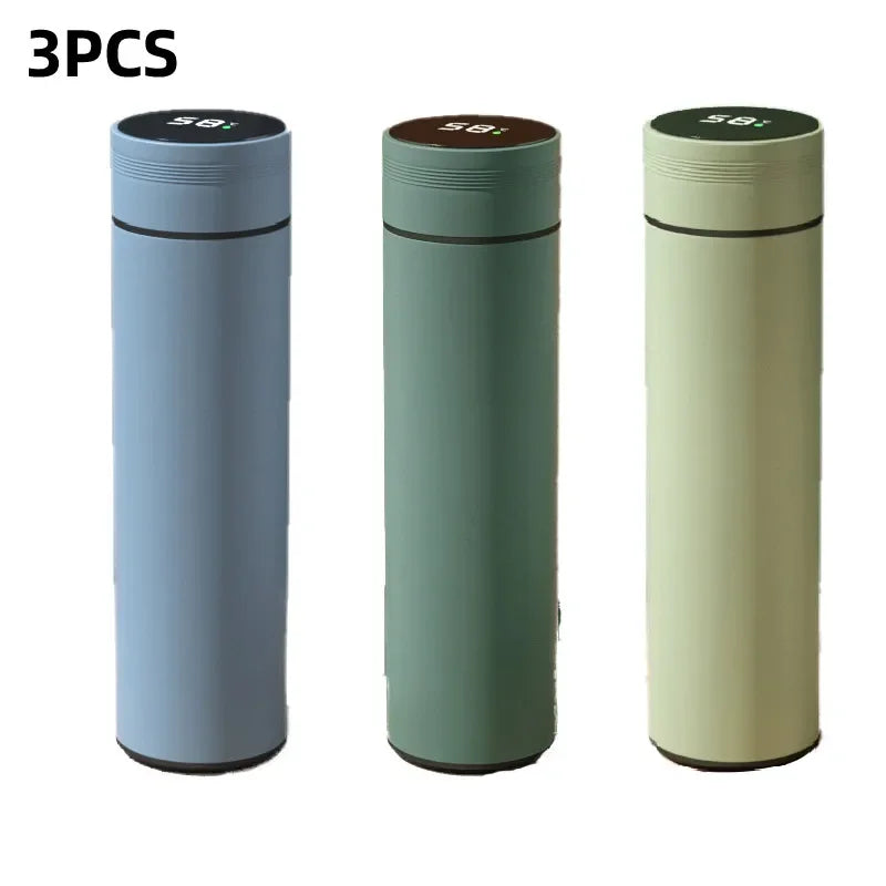 500Ml Slimme Waterfles Rvs Thermos Temperatuur Display Lekvrije Vacuümkolven Koffiekopje Melk Mok Kerstcadeau