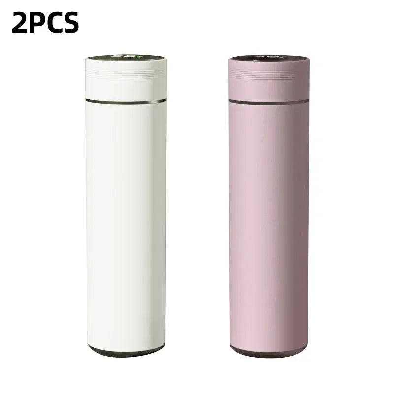 500Ml Slimme Waterfles Rvs Thermos Temperatuur Display Lekvrije Vacuümkolven Koffiekopje Melk Mok Kerstcadeau