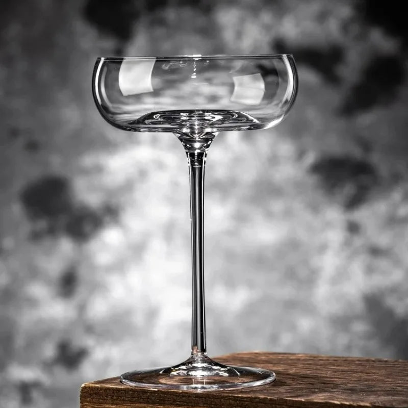 2 Stuks Grote Buik Cocktail Glazen Kopjes Transparant Champagne Glazen Beker Martini Glazen Beker Creatieve Concave Bodem Toren Bekers