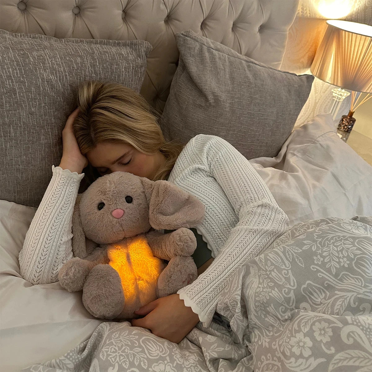 Baby Pacify Ademhaling Konijn Pop Kalmeert Otter Knuffel Kinderen Rustgevende Muziek Slaap Metgezel Speelgoed Beer Knuffel Voor Kinderen
