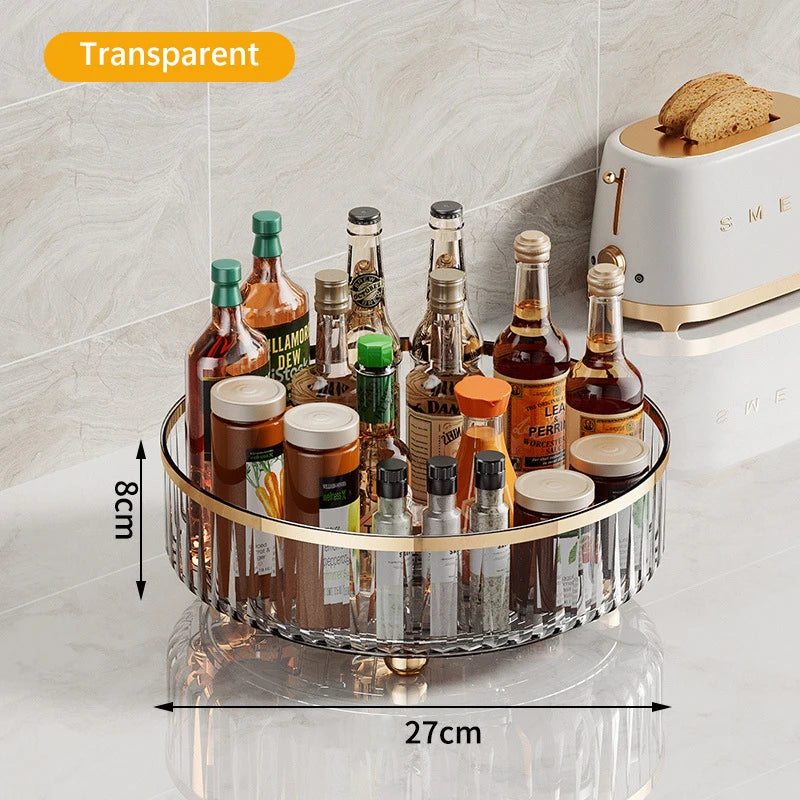 Roterende Cosmetische Organizer Licht Luxe Parfum Huidverzorging Organizer Transparant Make-Up Opbergvak Voor Sieraden Aromatherapie