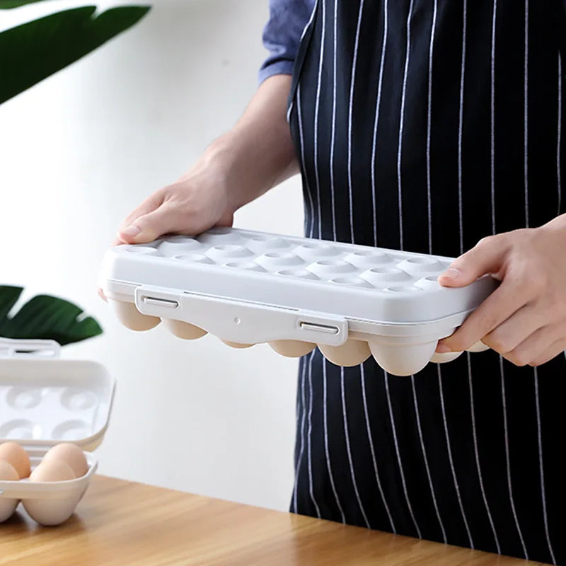 Eierlade Houder Ei Opbergdoos Koelkast Crisper Opslag Container Camping Picknick Bbq Schokbestendig Ei Houder Box Organisatie