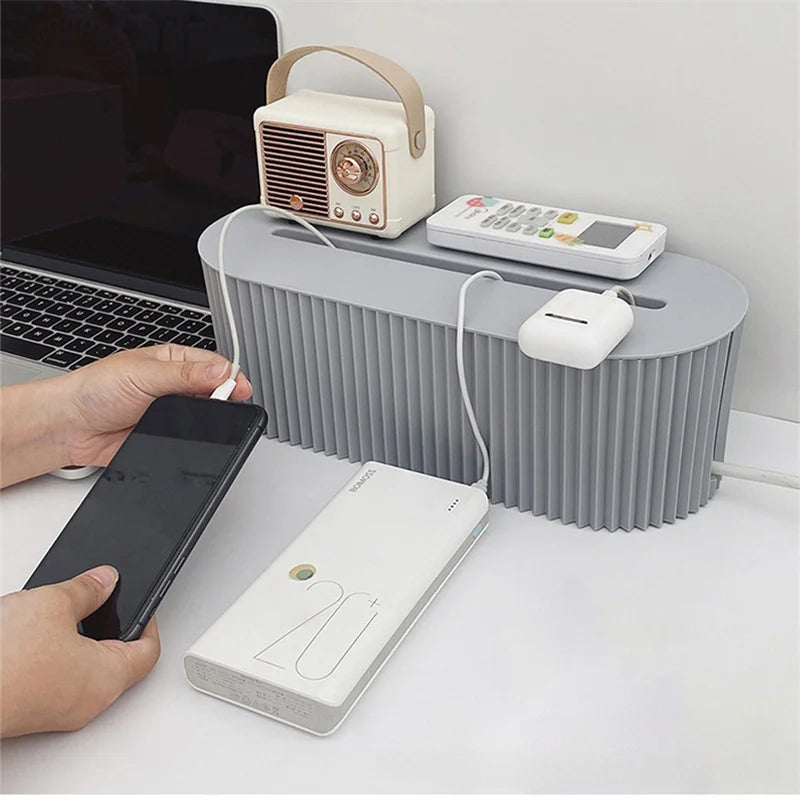 Nordic Plug Board Opbergdoos Kabel Wire Organizer Case Socket Draadloze Wifi Router Armband Desktop Data Line Plug Houder Plank