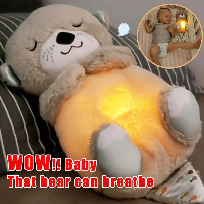 Baby Pacify Ademhaling Konijn Pop Kalmeert Otter Knuffel Kinderen Rustgevende Muziek Slaap Metgezel Speelgoed Beer Knuffel Voor Kinderen