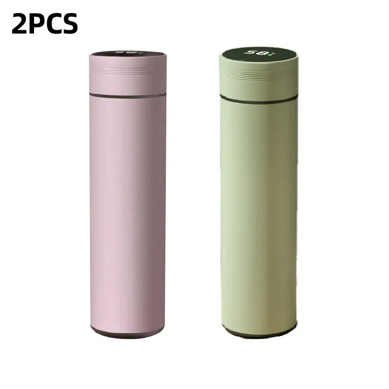 500Ml Slimme Waterfles Rvs Thermos Temperatuur Display Lekvrije Vacuümkolven Koffiekopje Melk Mok Kerstcadeau