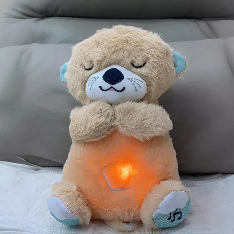 Baby Pacify Ademhaling Konijn Pop Kalmeert Otter Knuffel Kinderen Rustgevende Muziek Slaap Metgezel Speelgoed Beer Knuffel Voor Kinderen