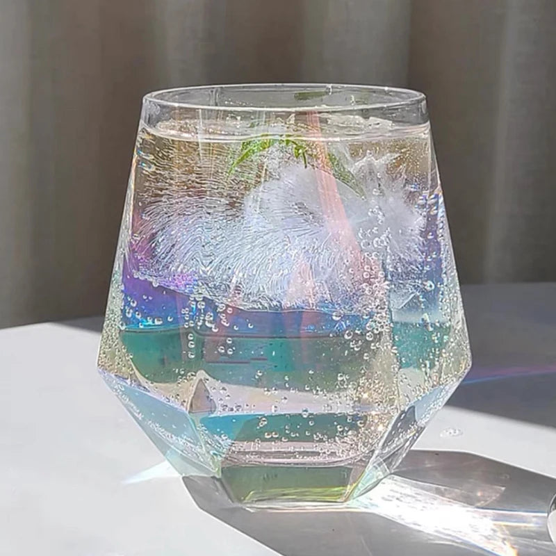 300Ml Zeshoekige Glazen Creatieve Oogverblindende Transparante Home Bar Ktv Buitenlandse Wijn Waterglas