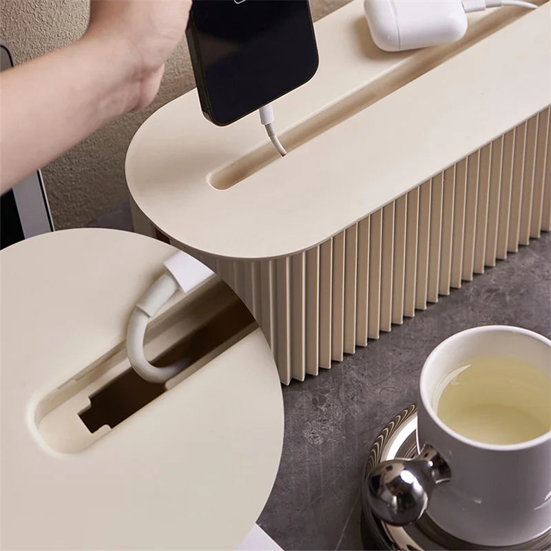 Nordic Plug Board Opbergdoos Kabel Wire Organizer Case Socket Draadloze Wifi Router Armband Desktop Data Line Plug Houder Plank