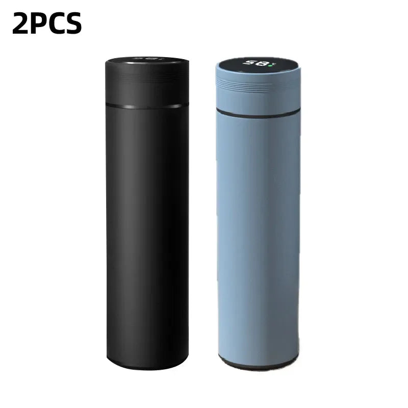 500Ml Slimme Waterfles Rvs Thermos Temperatuur Display Lekvrije Vacuümkolven Koffiekopje Melk Mok Kerstcadeau