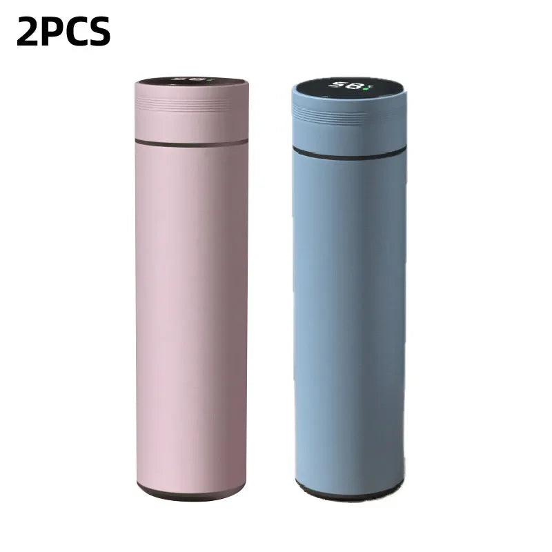 500Ml Slimme Waterfles Rvs Thermos Temperatuur Display Lekvrije Vacuümkolven Koffiekopje Melk Mok Kerstcadeau