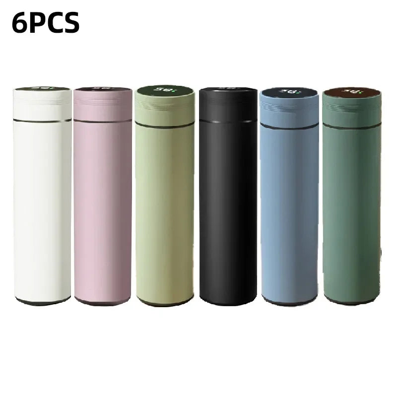 500Ml Slimme Waterfles Rvs Thermos Temperatuur Display Lekvrije Vacuümkolven Koffiekopje Melk Mok Kerstcadeau