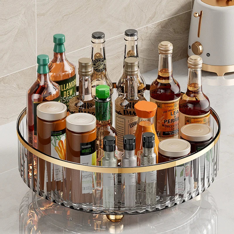 Roterende Cosmetische Organizer Licht Luxe Parfum Huidverzorging Organizer Transparant Make-Up Opbergvak Voor Sieraden Aromatherapie