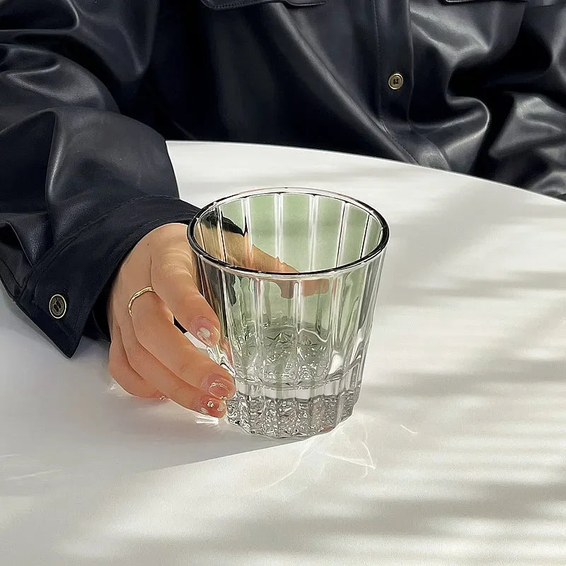 200Ml Star Diamant Geslepen Rock Cup Whisky Cups Huishoudelijke Water Cup Minimalistische Stijl Glas Voor Bar Party Gekleurde Kristallen Glazen Beker