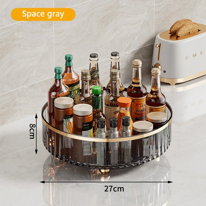 Roterende Cosmetische Organizer Licht Luxe Parfum Huidverzorging Organizer Transparant Make-Up Opbergvak Voor Sieraden Aromatherapie