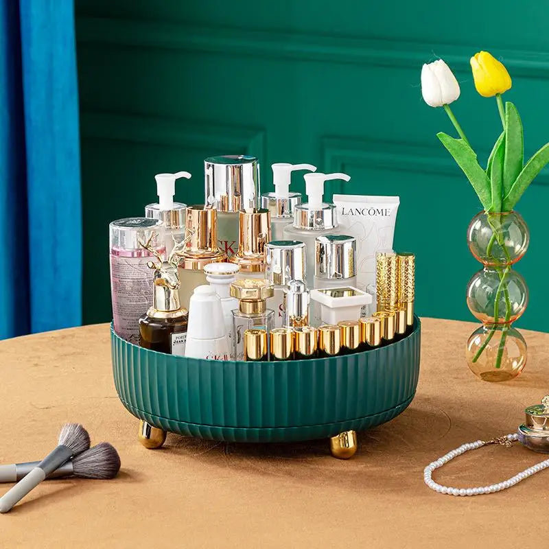Roterende Cosmetische Organizer Licht Luxe Parfum Huidverzorging Organizer Transparant Make-Up Opbergvak Voor Sieraden Aromatherapie