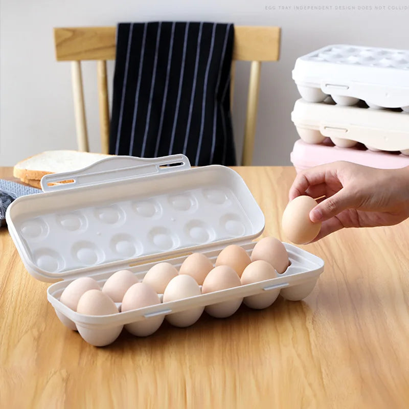 Eierlade Houder Ei Opbergdoos Koelkast Crisper Opslag Container Camping Picknick Bbq Schokbestendig Ei Houder Box Organisatie