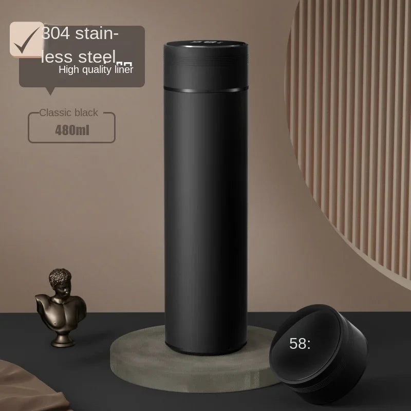 500Ml Slimme Waterfles Rvs Thermos Temperatuur Display Lekvrije Vacuümkolven Koffiekopje Melk Mok Kerstcadeau