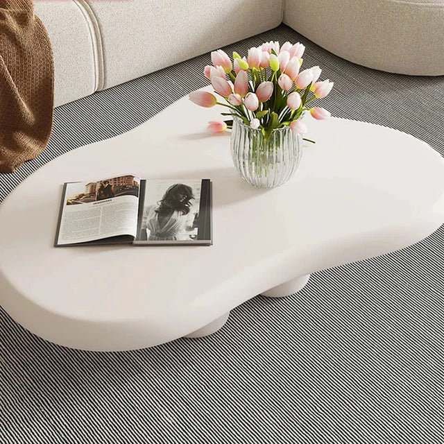 Simple Modern Cloud Shaped Coffee Tables for Living Room Luxury Center Table White Sofa Side Table Kawaii Room Decor Furniture