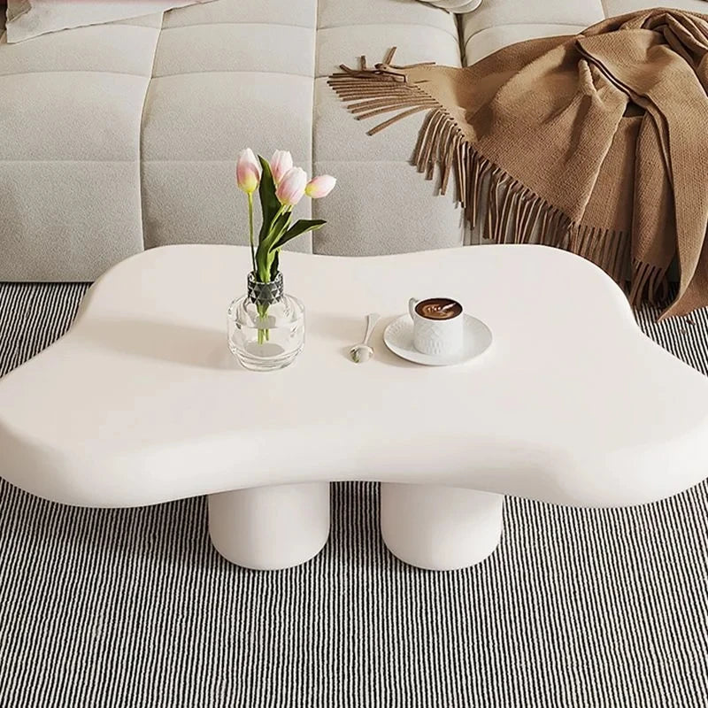 Simple Modern Cloud Shaped Coffee Tables for Living Room Luxury Center Table White Sofa Side Table Kawaii Room Decor Furniture