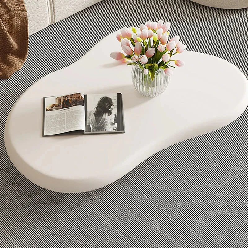 Simple Modern Cloud Shaped Coffee Tables for Living Room Luxury Center Table White Sofa Side Table Kawaii Room Decor Furniture