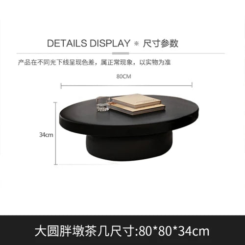Small Black Coffee Table Designer Set Sofa Tray Aesthetic Round Side Tables Luxury Low Mesa Auxiliar Living Room Accessories