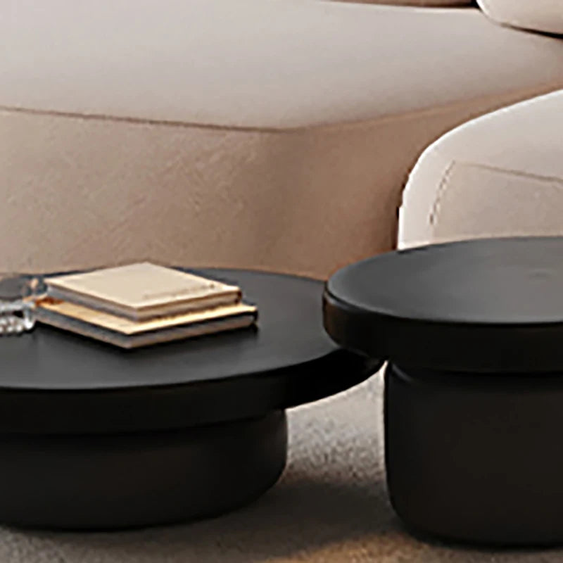 Small Black Coffee Table Designer Set Sofa Tray Aesthetic Round Side Tables Luxury Low Mesa Auxiliar Living Room Accessories