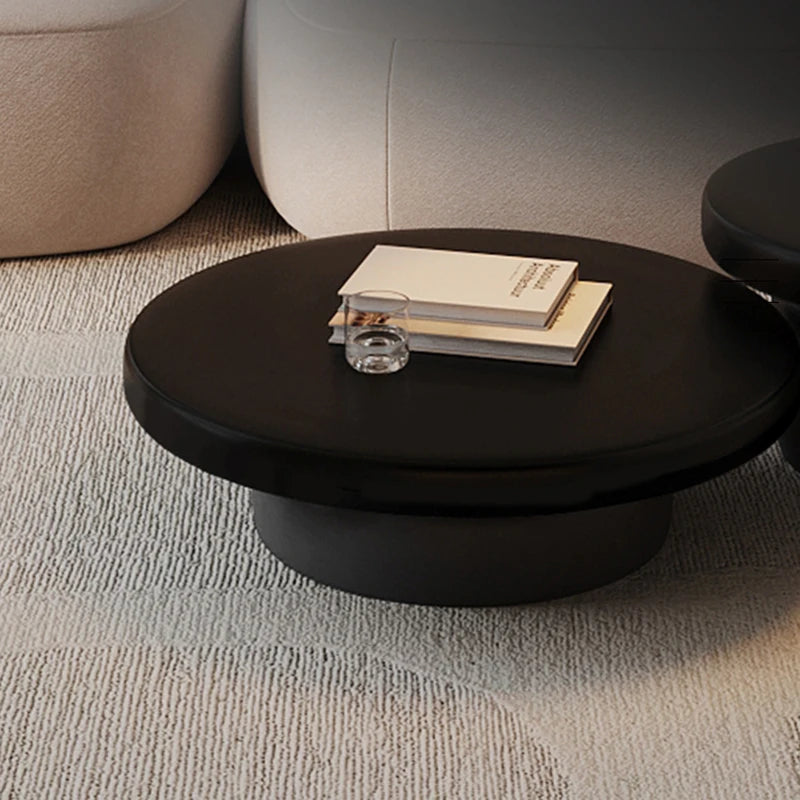 Small Black Coffee Table Designer Set Sofa Tray Aesthetic Round Side Tables Luxury Low Mesa Auxiliar Living Room Accessories
