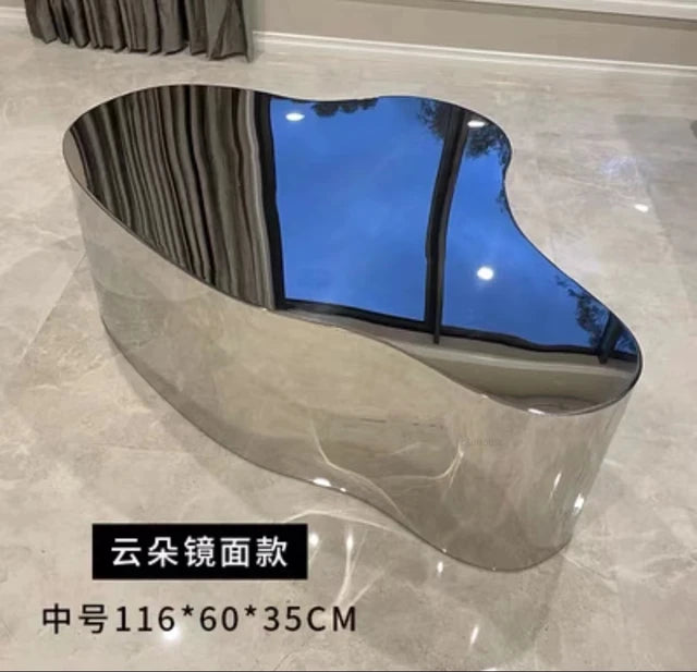 Stainless Steel Mirror Coffee Tables Luxury Living Room Furniture Nordic Designer Corner Table Home Sofa Side Table Decoration