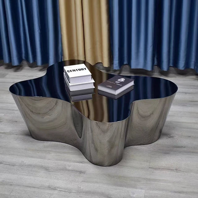 Stainless Steel Mirror Coffee Tables Luxury Living Room Furniture Nordic Designer Corner Table Home Sofa Side Table Decoration