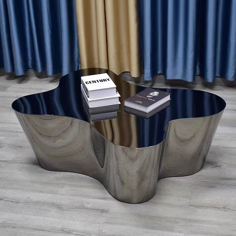 Stainless Steel Mirror Coffee Tables Luxury Living Room Furniture Nordic Designer Corner Table Home Sofa Side Table Decoration