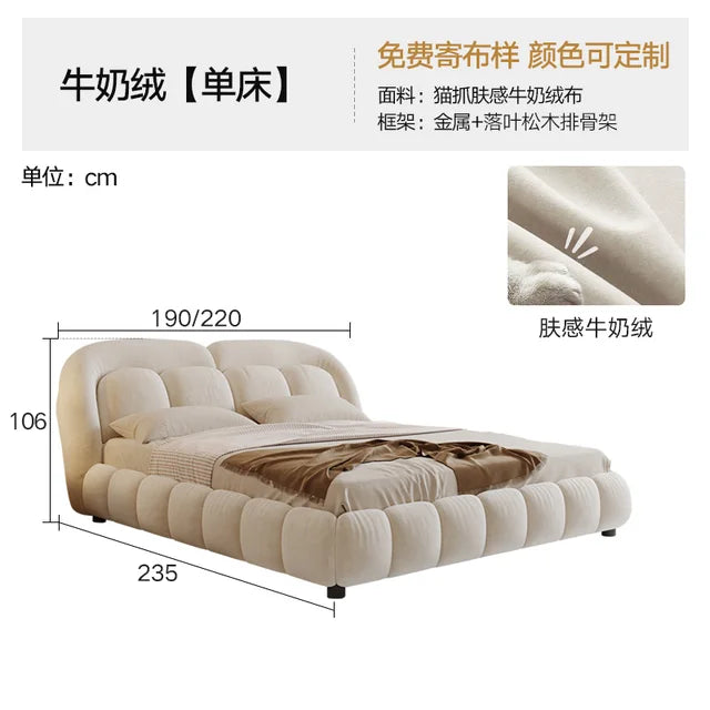 Storage Unique Beds Modern Luxury Queen Sized Bed Organizer Frames Headboard Lit Intelligent Multifonctions Home Decoration