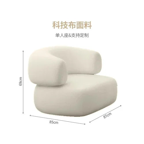 White Comfortable Puff Sofa Luxury Designer Elegant Modern Sofa Bedrooms Soft Reclining Fauteuil Salon Living Room Furniture