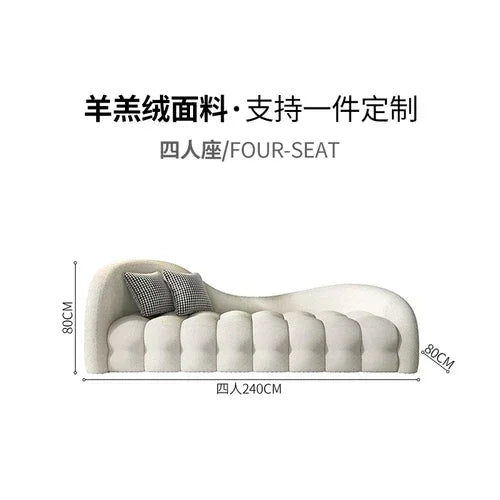 White Comfortable Puff Sofa Luxury Designer Elegant Modern Sofa Bedrooms Soft Reclining Fauteuil Salon Living Room Furniture