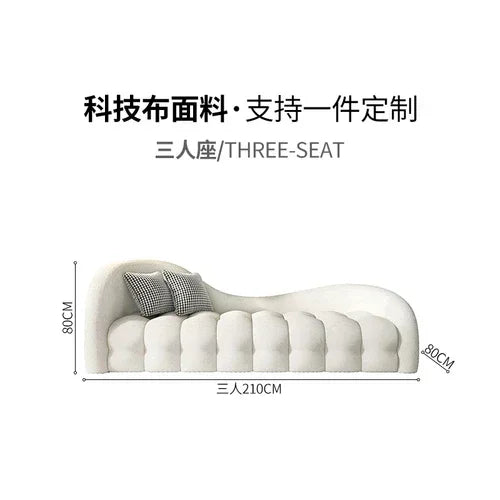 White Comfortable Puff Sofa Luxury Designer Elegant Modern Sofa Bedrooms Soft Reclining Fauteuil Salon Living Room Furniture
