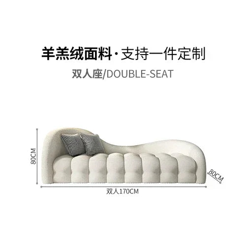 White Comfortable Puff Sofa Luxury Designer Elegant Modern Sofa Bedrooms Soft Reclining Fauteuil Salon Living Room Furniture