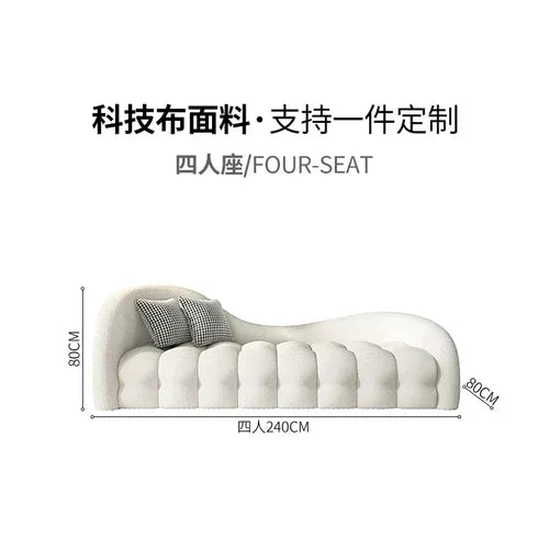 White Comfortable Puff Sofa Luxury Designer Elegant Modern Sofa Bedrooms Soft Reclining Fauteuil Salon Living Room Furniture