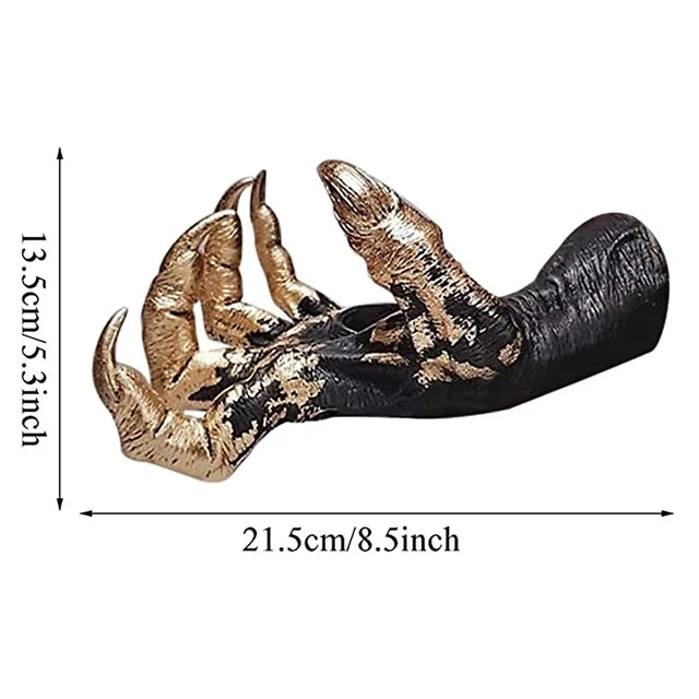 Witch Hand Wall Hanging Wall Hanger Decoration Wall Simulation Devil Hands Statue 3D Open Hand Sculpture Resin Decorative Art