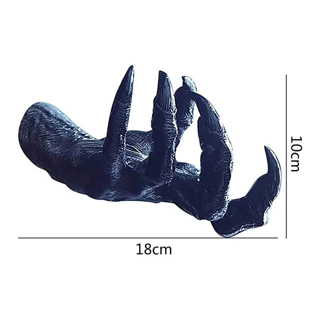Witch Hand Wall Hanging Wall Hanger Decoration Wall Simulation Devil Hands Statue 3D Open Hand Sculpture Resin Decorative Art