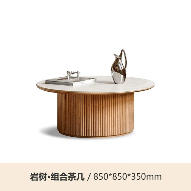 Wood White Tables Modern Living Room Aesthetic Round Luxury Tea Table Nordic Small Space Moveis Para Casa Room Decorations