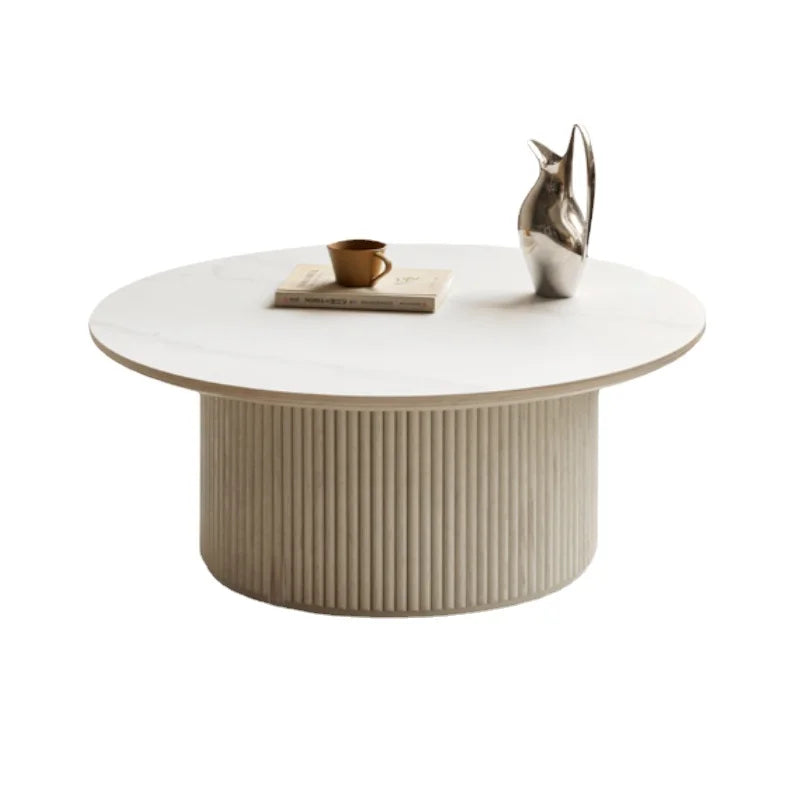 Wood White Tables Modern Living Room Aesthetic Round Luxury Tea Table Nordic Small Space Moveis Para Casa Room Decorations
