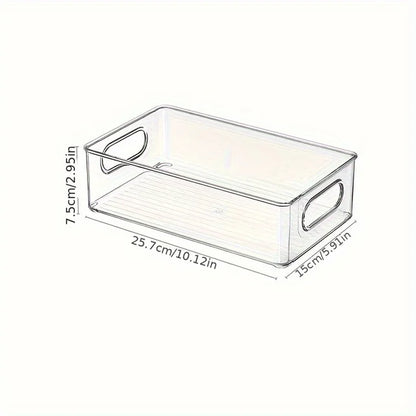 1/2/4pcs Large Stackable Refrigerator Storage Bins - Reusable Transparent Food Fresh-keeping Box for Fruit, Vegetable, and Bever