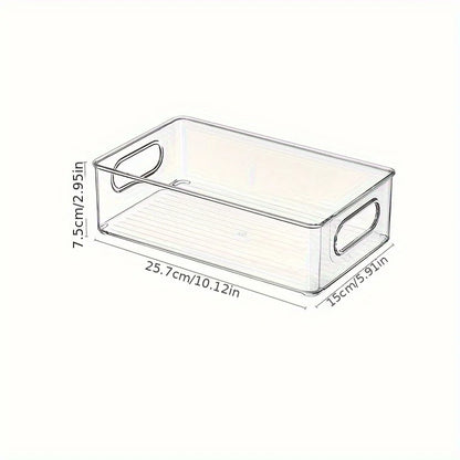 1/2/4pcs Large Stackable Refrigerator Storage Bins - Reusable Transparent Food Fresh-keeping Box for Fruit, Vegetable, and Bever