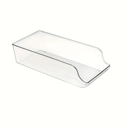 1/2 Pack Drink Dispenser Organizer for Refrigerator, Clear Plastic Tall Skinny Soda Pop Cans Holder Container Storage Bin