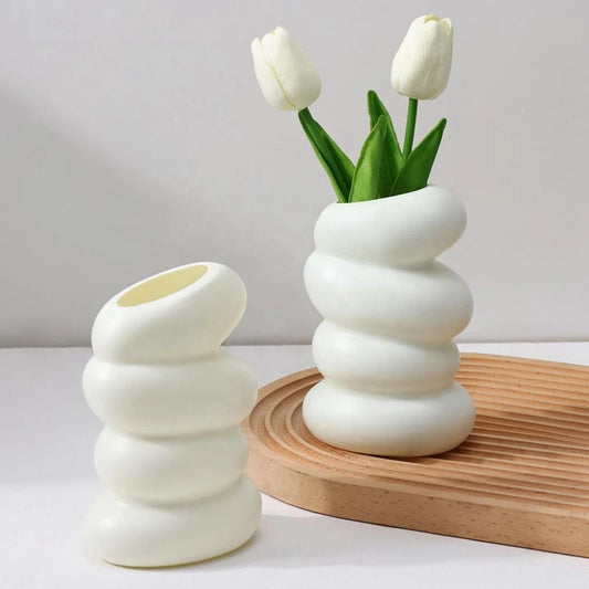 Witte Spiraal Vaas