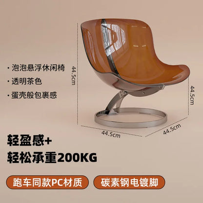 Acrylic Transparent Dining Chair Luxury Nordic Living Room Furniture Floor Armchair Creative Home Furniture Suspension Egg Chair