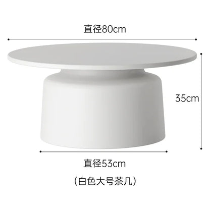 Bedroom Adjustable Coffee Table Nordic Organizer Storage Round Coffee Tables White Minimalist Stolik Kawowy Home Furniture