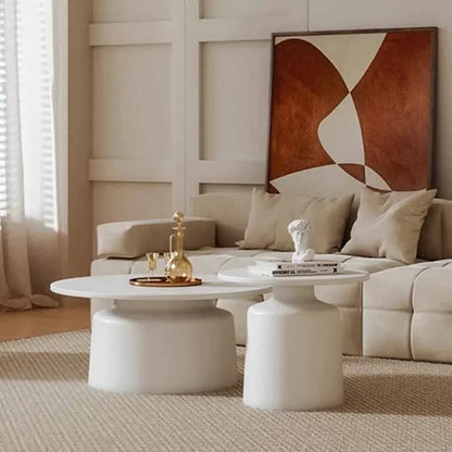 Bedroom Adjustable Coffee Table Nordic Organizer Storage Round Coffee Tables White Minimalist Stolik Kawowy Home Furniture