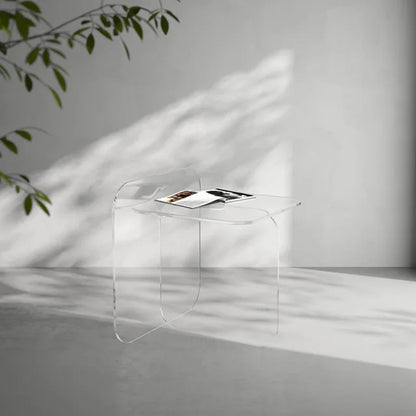 Creative Simple Style Acrylic Side Table Home Living Room Clear Coffee Table Light Luxury And High Sense Bedroom Desk Nightstand