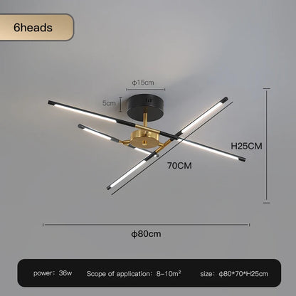 Designer Stick Shape Chandelier for Living Room Dining Tables Kitchen Island Loft Ceiling Suspension LED Lighting Fixtures Decor