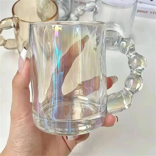 Europe Style Coffee Mugs Luxury handle Coffee Milk Afternoon Tea Cup Creative Bubble Glass Cups For Friend Gift